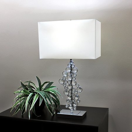 Elegant Designs Prismatic Crystal Sequin and Chrome Table Lamp LT1027-CHR